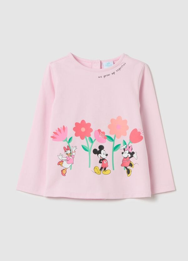 Ovs T-shirt maniche lunghe stampa Paperina Topolino e Minnie