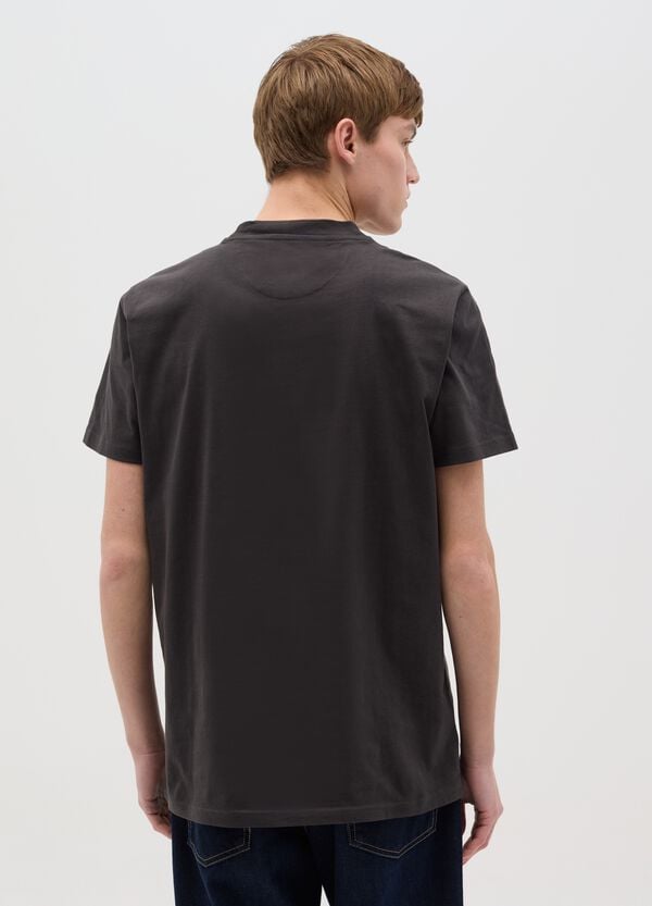 Ovs T-shirt Nera A Maniche Corte Con Stampa Fulmini
