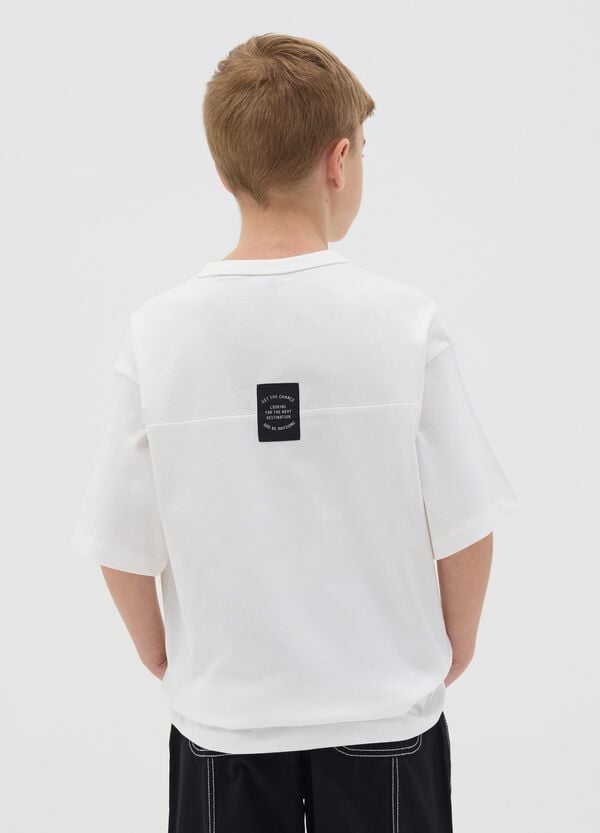 Ovs T-shirt Over Fit In Cotone Con Stampa "Union Square"