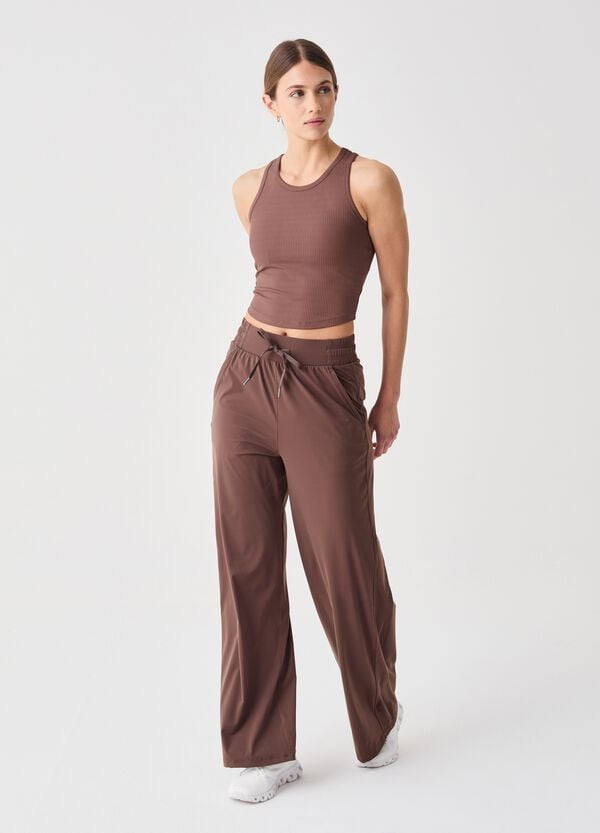 Ovs Tank Top Crop In Tessuto Tecnico A Costine ALTAVIA STUDIO