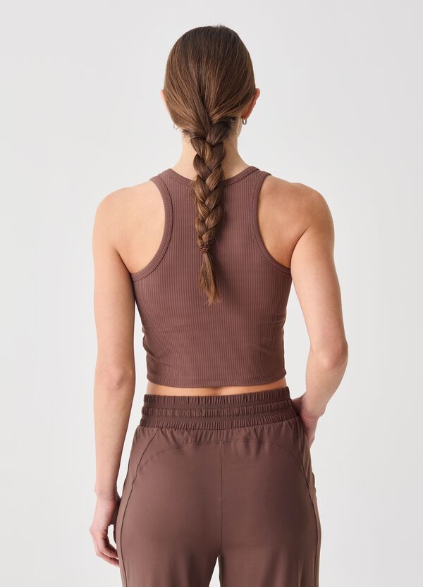 Ovs Tank Top Crop In Tessuto Tecnico A Costine ALTAVIA STUDIO