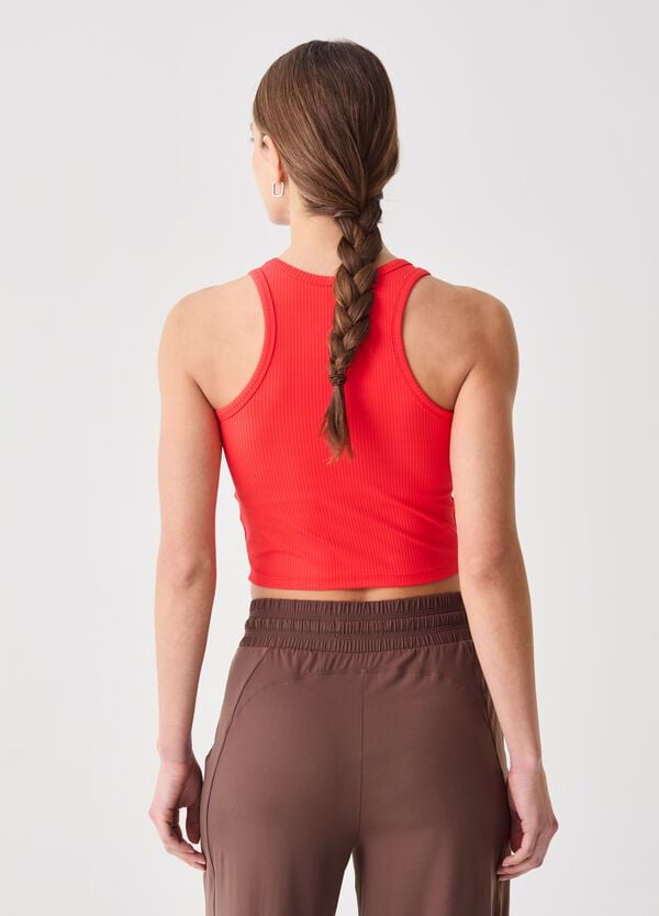 Ovs Tank Top Crop In Tessuto Tecnico A Costine ALTAVIA STUDIO