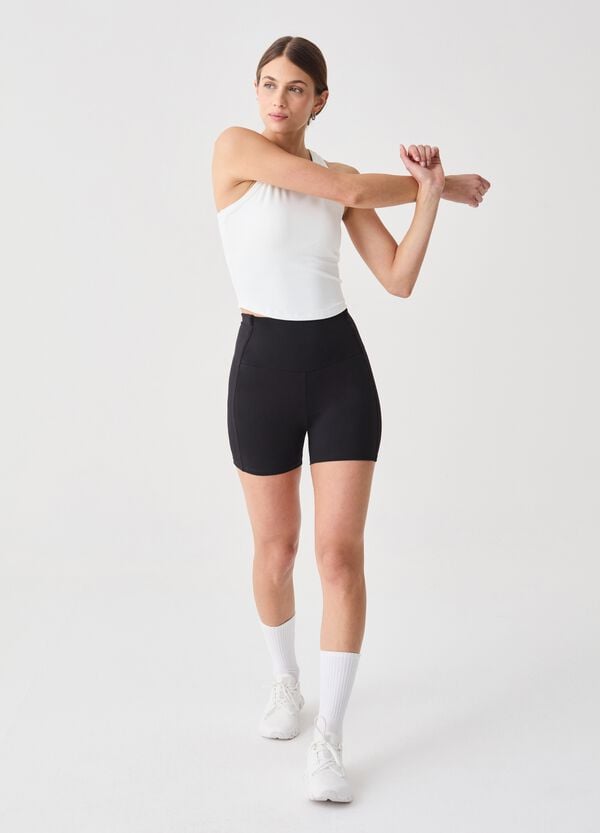 Ovs Tank Top Crop In Tessuto Tecnico A Costine ALTAVIA STUDIO