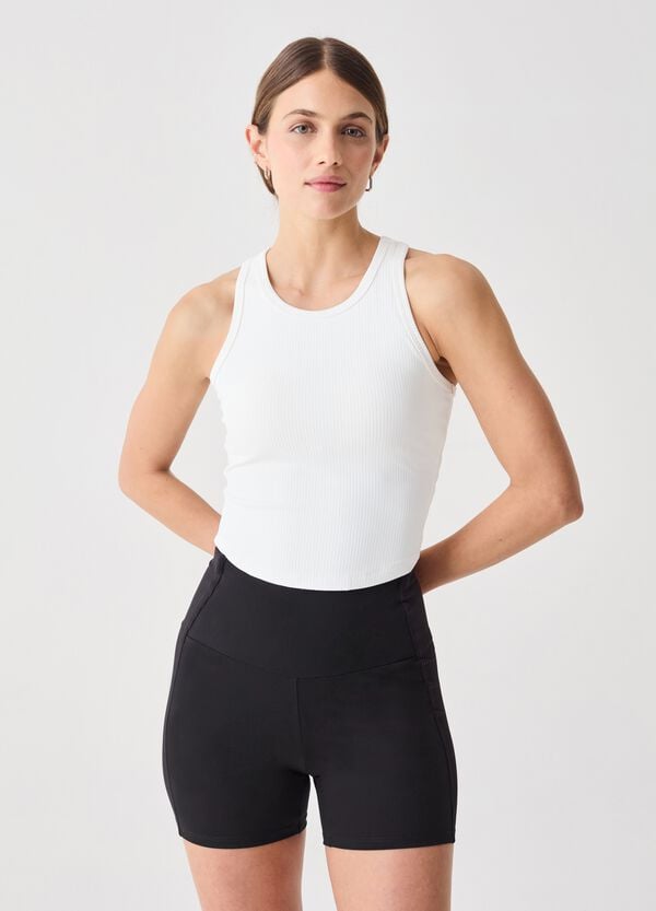 Ovs Tank top crop in tessuto tecnico a costine ALTAVIA STUDIO