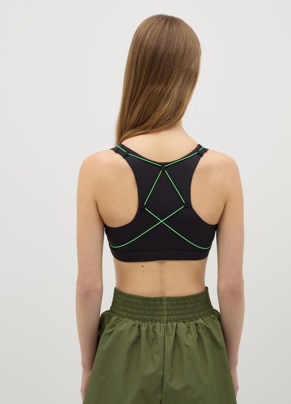 Ovs Tank Top Cropped Sportivo Con Dettagli Fluo B.ANGEL X MARE FUORI