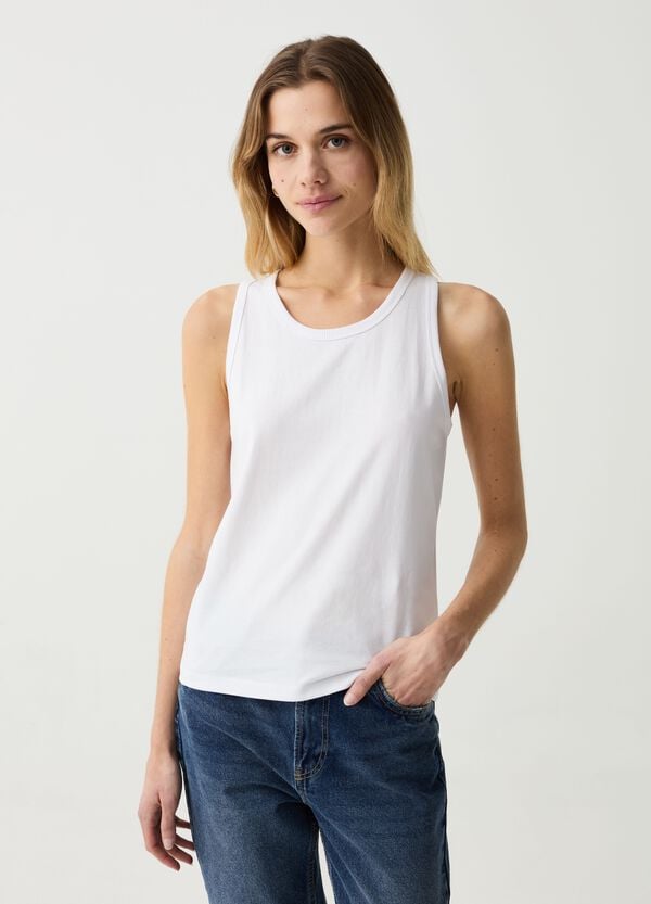 Ovs Tank Top Essential In Cotone Con Scollo Rotondo