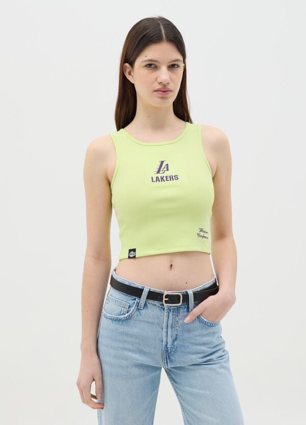Ovs Tank Top Giallo A Costine NBA Los Angeles Lakers