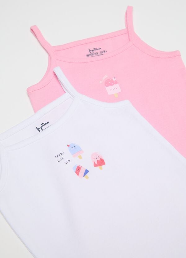Ovs Tripack Body Bianco E Rosa In Cotone Bio Con Stampa