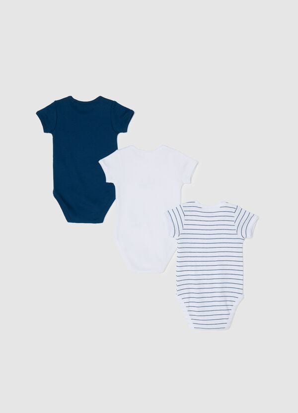 Ovs Tripack Body Maniche Corte In Cotone Bio Con Stampa