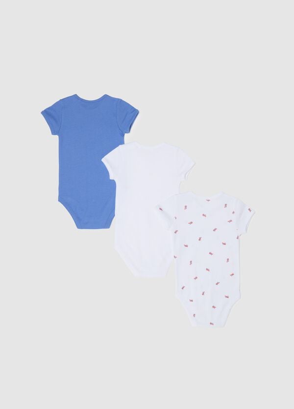 Ovs Tripack Body Maniche Corte In Cotone Bio Con Stampa
