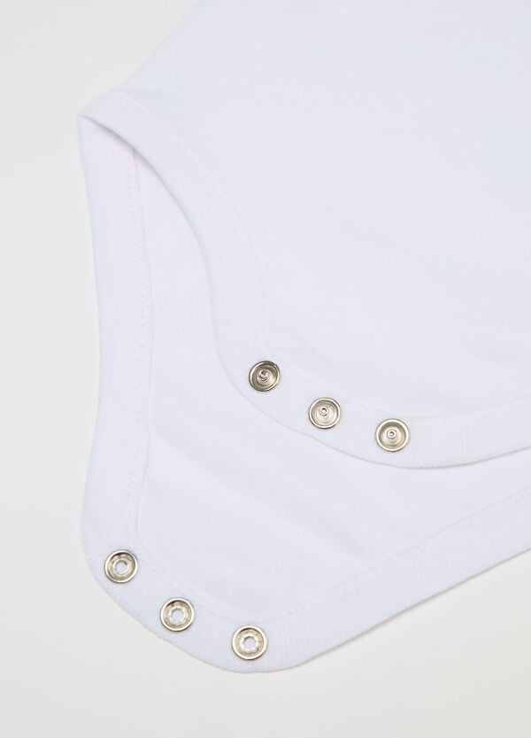 Ovs Tripack Body Smanicati In Cotone Bio Con Stampa