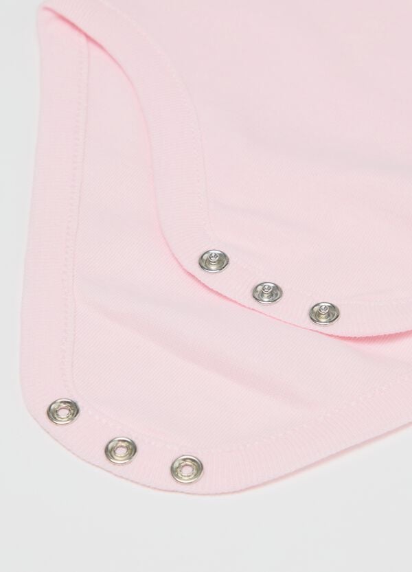 Ovs Tripack Body Smanicati In Cotone Bio Rosa Bianco