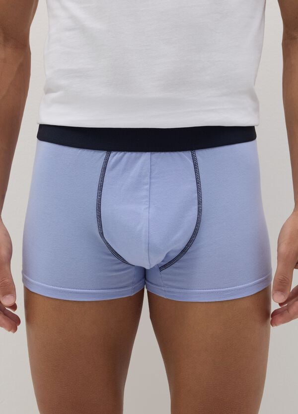 Ovs Tripack Boxer In Cotone Stretch Con Micro Fantasia