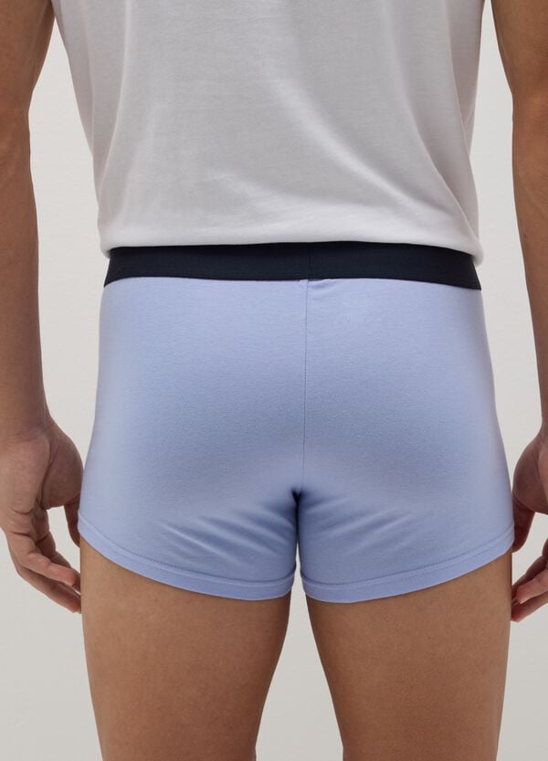 Ovs Tripack Boxer In Cotone Stretch Con Micro Fantasia