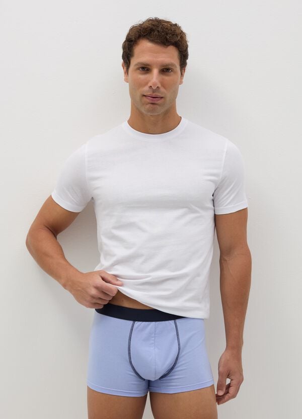 Ovs Tripack boxer in cotone stretch con micro fantasia