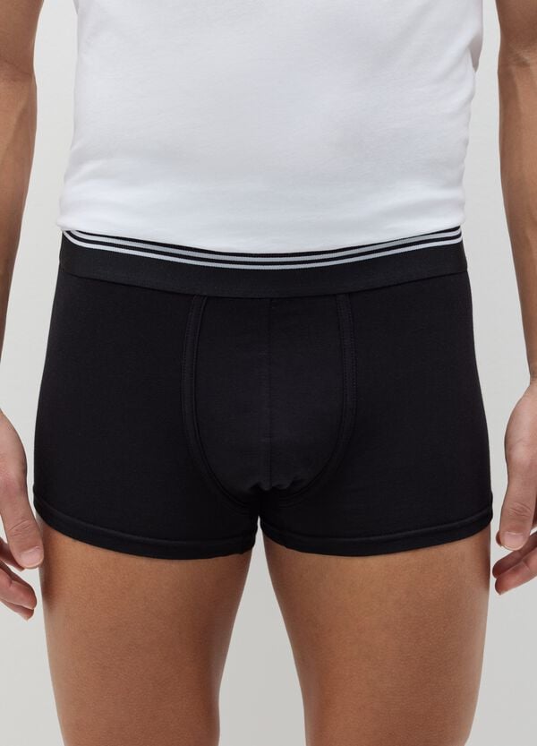 Ovs Tripack Boxer In Cotone Stretch Dettaglio A Righe