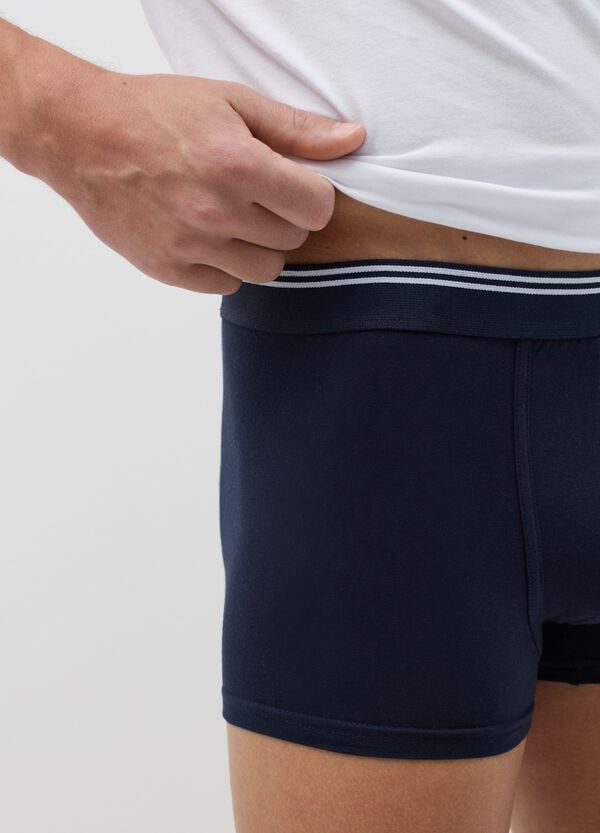 Ovs Tripack Boxer In Cotone Stretch Dettaglio A Righe