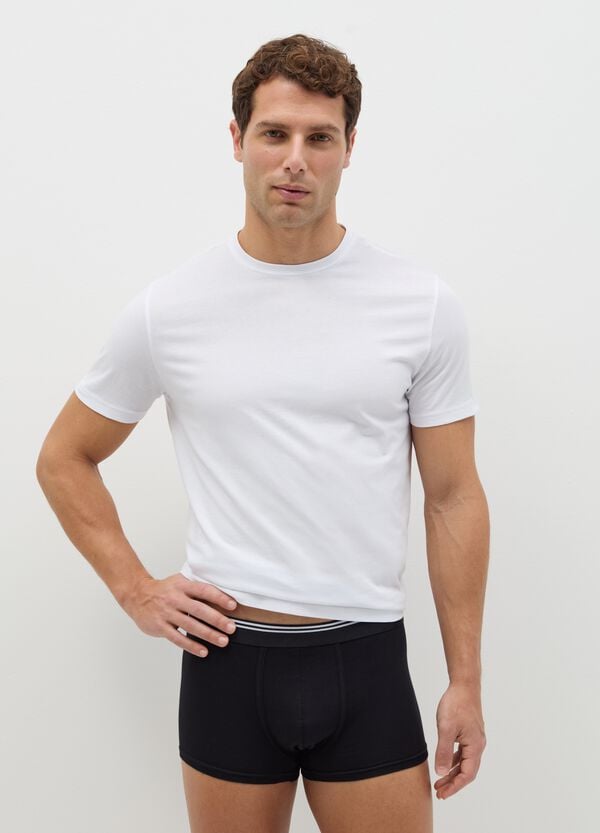 Ovs Tripack boxer in cotone stretch dettaglio a righe