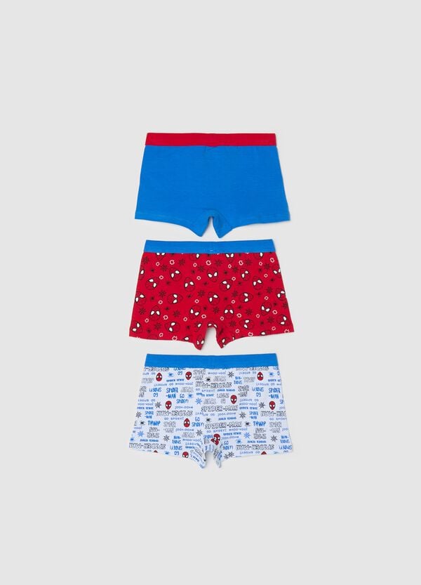 Ovs Tripack Boxer In Cotone Stretch Stampa Spider-Man