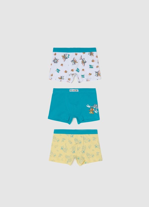 Ovs Tripack boxer in cotone stretch stampa Tom & Jerry