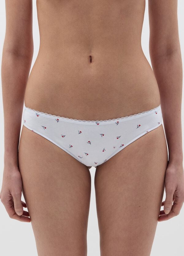 Ovs Tripack Brasiliani In Cotone Stretch Con Merletto