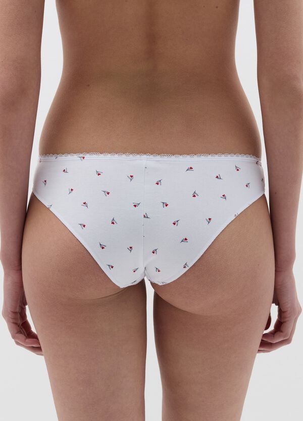 Ovs Tripack Brasiliani In Cotone Stretch Con Merletto