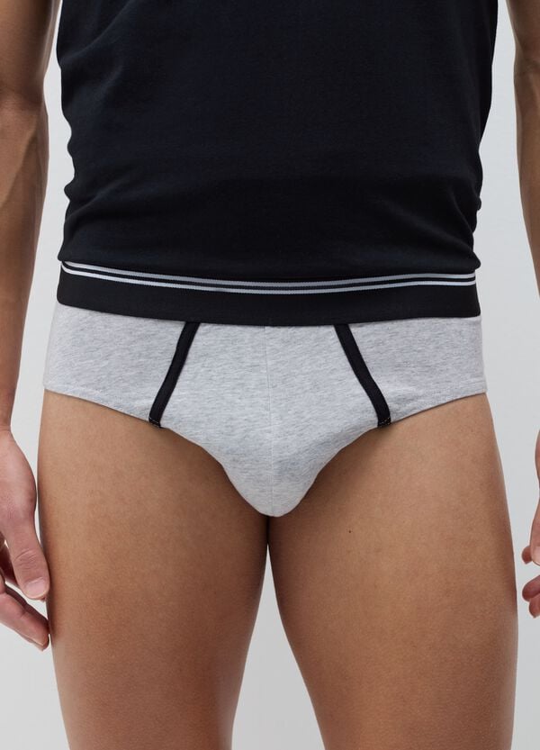 Ovs Tripack Slip In Cotone Stretch Dettaglio A Righe