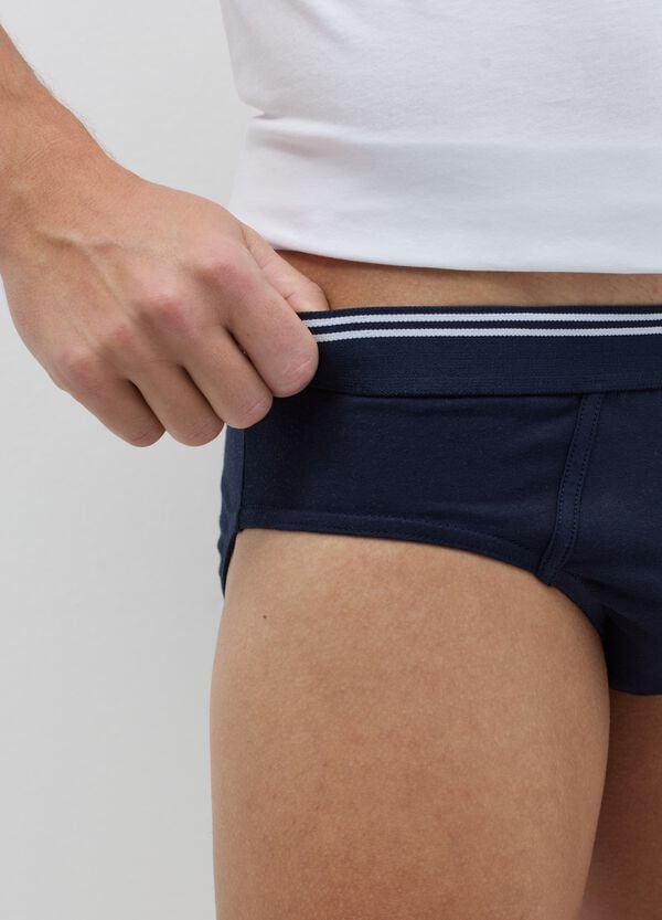 Ovs Tripack Slip In Cotone Stretch Dettaglio A Righe