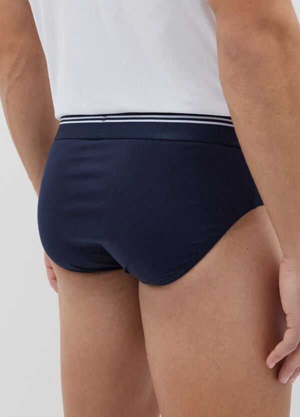 Ovs Tripack Slip In Cotone Stretch Dettaglio A Righe