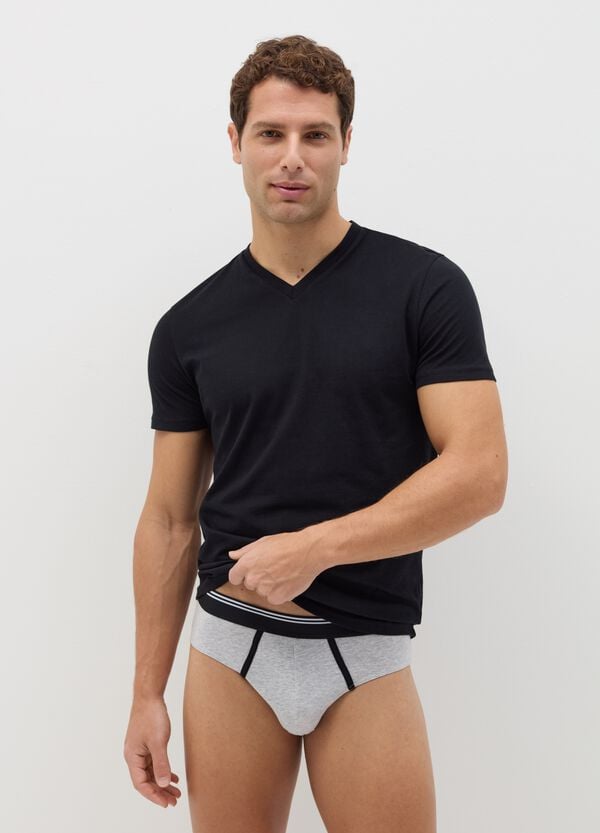 Ovs Tripack slip in cotone stretch dettaglio a righe