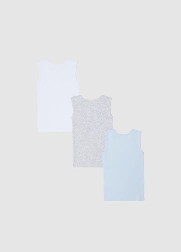 Ovs Tripack Vogatori Intimi In Cotone Bio Grigio Azzurro
