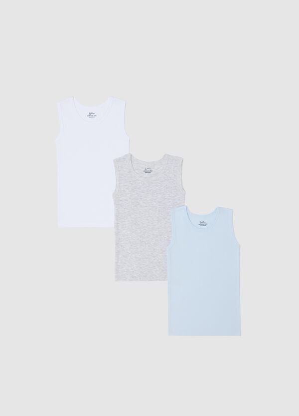 Ovs Tripack vogatori intimi in cotone bio grigio azzurro