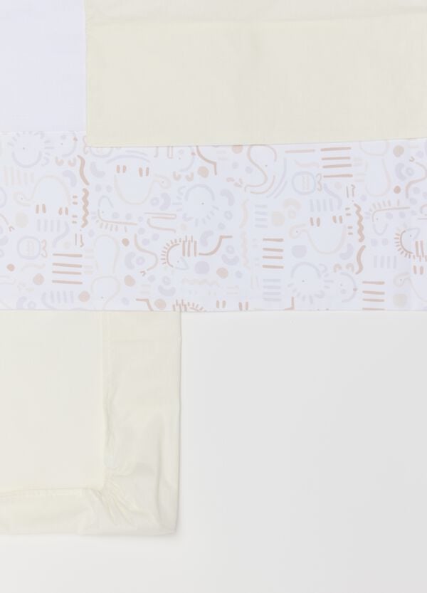 Ovs Tris Culla In Cotone Con Stampa Stile Etnico Bianco