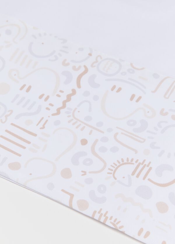 Ovs Tris Culla In Cotone Con Stampa Stile Etnico Bianco