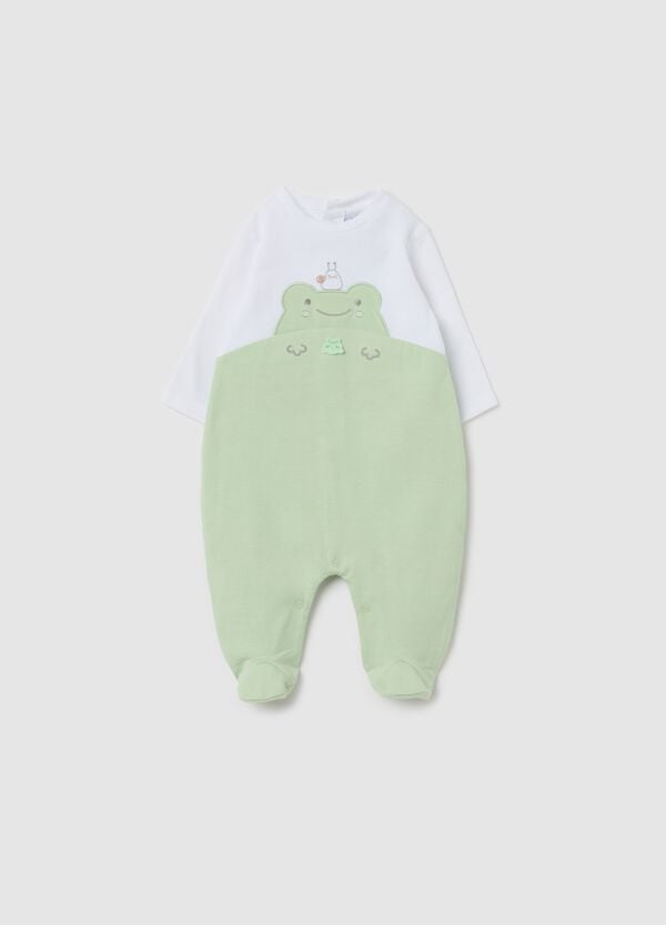Ovs Tutina in cotone con piedini e ricamo ranocchio