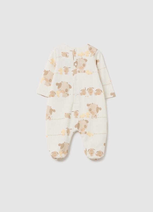 Ovs Tutina In Cotone Con Piedini Ricamo "We Are A Funny Family"