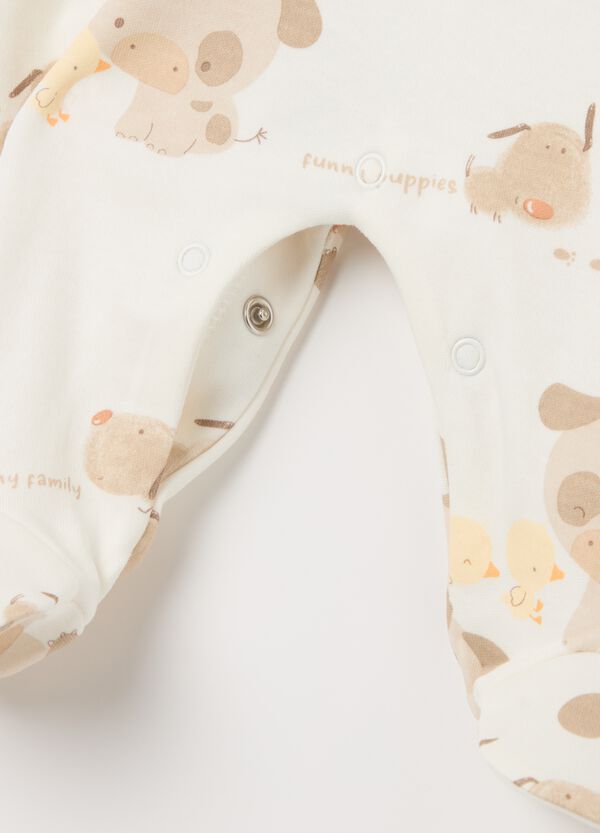 Ovs Tutina In Cotone Con Piedini Ricamo "We Are A Funny Family"