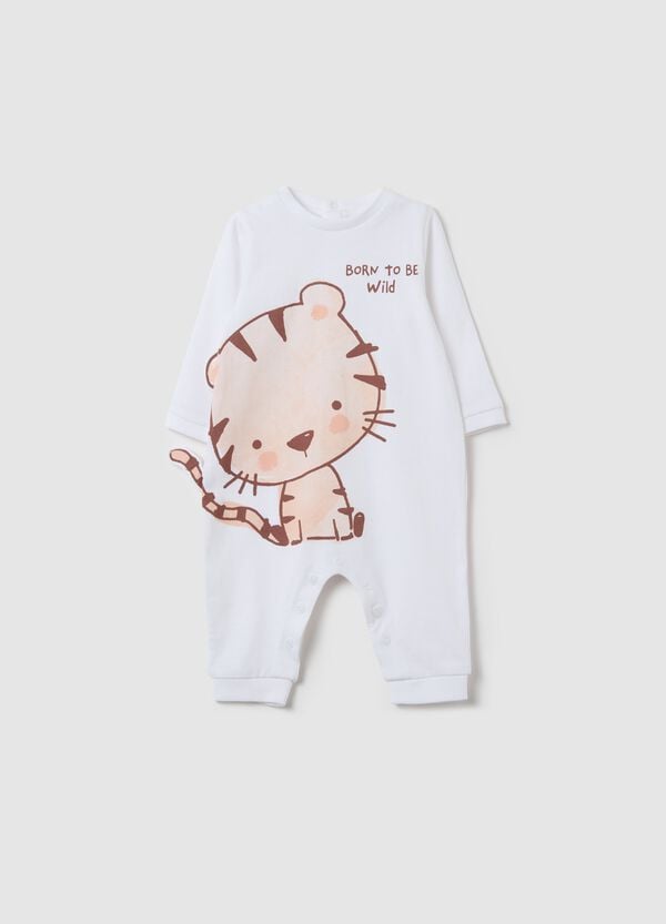 Ovs Tutina in cotone con stampa tigrotto "Born to be Wild"