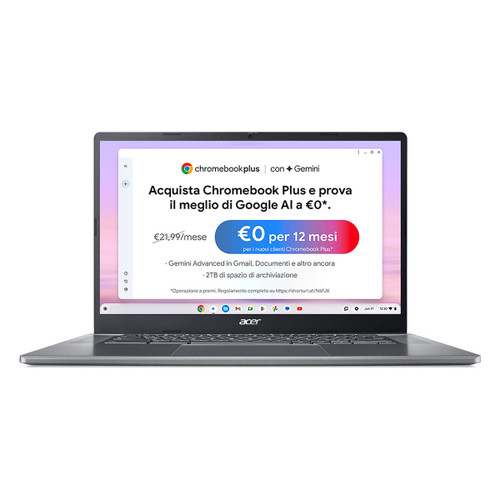 Trony ACER - CHROMEBOOK PLUS 515 CB515-2H-34ZU - 15.6 POLLICI - GRIGIO