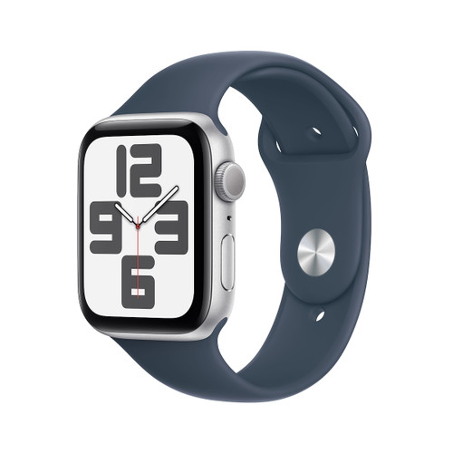 Trony APPLE - Watch SE GPS Cassa 44mm in Alluminio Argento con Cinturino Sport Blu Tempesta - S/M