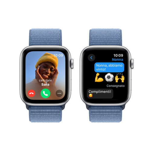 Trony APPLE - Watch SE GPS Cassa 44mm In Alluminio Con Cinturino Sport Loop Blu Inverno