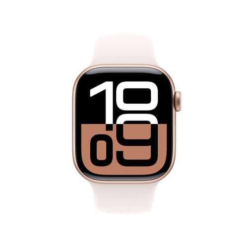 Trony APPLE - Watch Serie 10 GPS 42mm Cassa In Alluminio Color Oro Rosa Con Light Blush Sport Band S/M