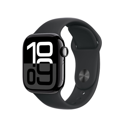 Trony APPLE - Watch Serie 10 GPS 42mm Cassa in Alluminio color Jet Black con Nero Sport Band S/M