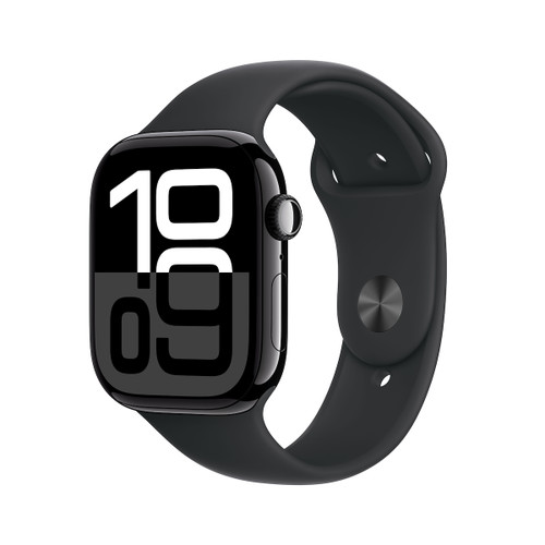 Trony APPLE - Watch Serie 10 GPS 46mm Cassa in Alluminio color Jet Black con Nero Sport Band S/M