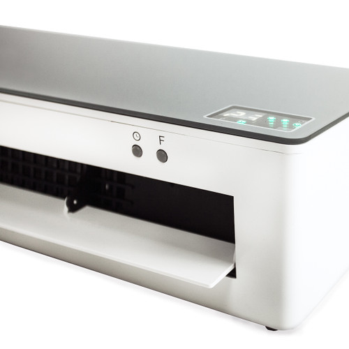 Trony ARGO - Argo Chic Silver Termoventilatore Ceramico A Parete Con Display A LED Telecomando Ad Infrarossi E Timer Settimanale
