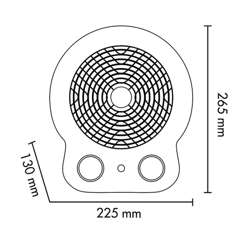 Trony ARGO - Argo Dori Mint Termoventilatore Con Resistenza A Filo Con Controllo Automatico Della Temperatura E Ventilazione Estiva