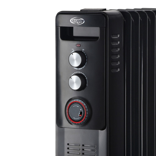 Trony ARGO - Argo Warm Black TT 11 Radiatore Ad Olio Minerale Diatermico Con Timer Meccanico E Funzione Turbo