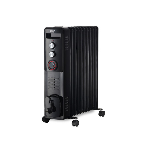 Trony ARGO - Argo Warm Black TT 11 radiatore ad olio minerale diatermico con timer meccanico e funzione Turbo