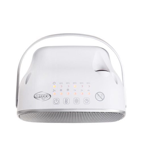 Trony ARGO - Argo Wilma Termoventilatore Ceramico Da Tavolo Con Ventilazione Estiva Doppio Isolamento Elettrico E Controllo Digitale