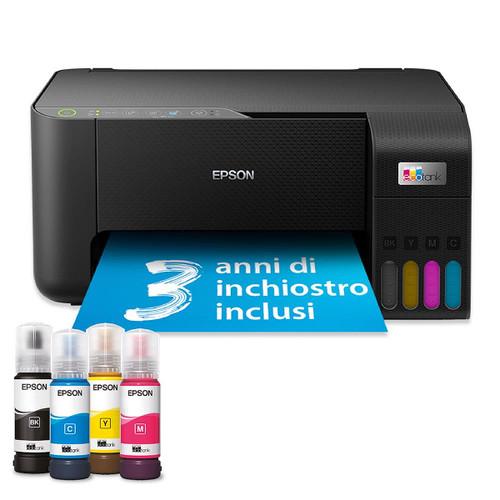 Trony EPSON - EcoTank ET-2860 Stampante Multifunzione 3-in-1 A4 Serbatoi Ricaricabili Alta Capacità include 4 flaconi di inchiostro